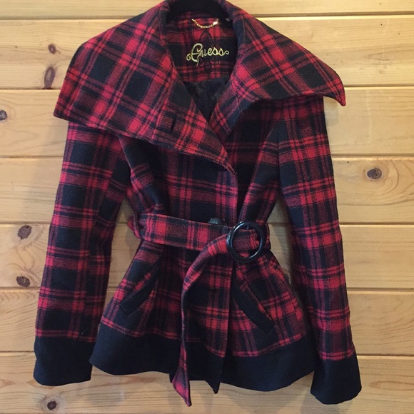 guess plaid jacket